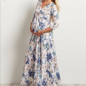 PinkBlush Maternity floral maxi, S, EUC